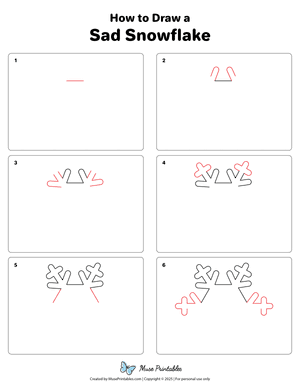 Sad Snowflake Drawing Tutorial