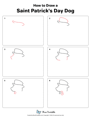 How to Draw a Saint Patrick's Day Dog