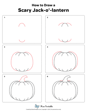How to Draw a Scary Jack-o'-lantern