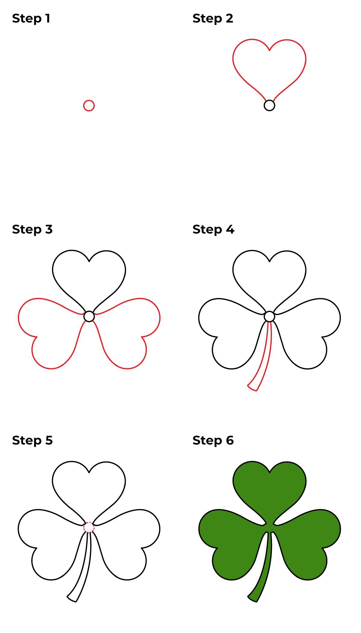 How to Draw a Shamrock