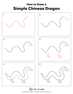 How to Draw a Simple Chinese Dragon