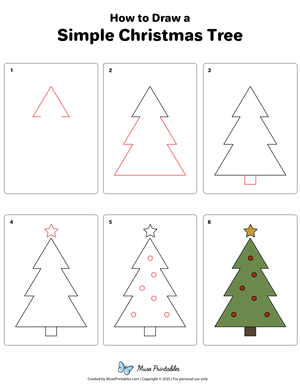 How to Draw a Simple Christmas Tree