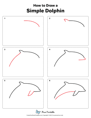 How to Draw a Simple Dolphin