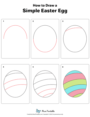 Simple Easter Egg Drawing Tutorial