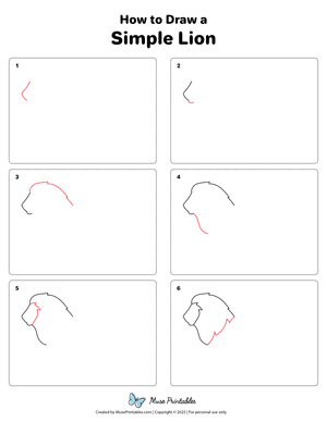 How to Draw a Simple Lion