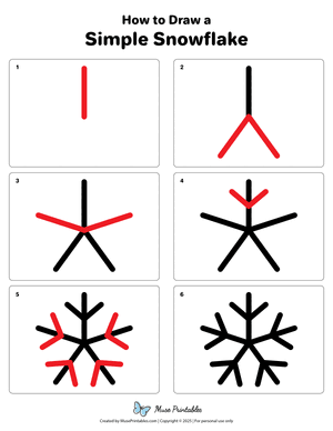 How to Draw a Simple Snowflake