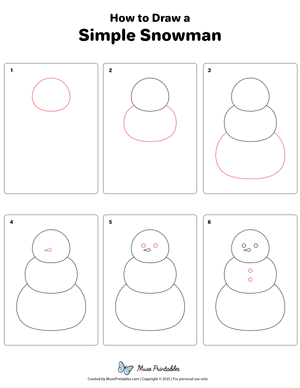 How to Draw a Simple Snowman