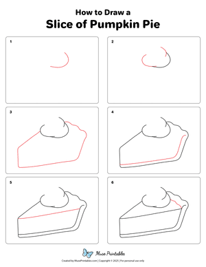 How to Draw a Slice of Pumpkin Pie