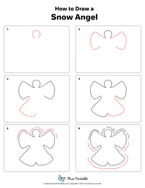 How to Draw a Snow Angel