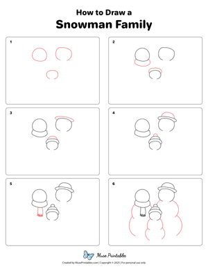 How to Draw a Snowman Family