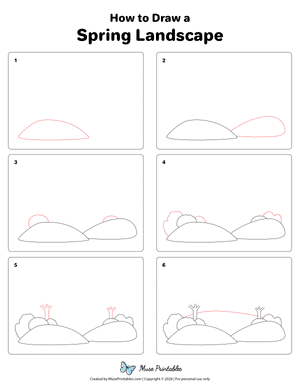 How to Draw a Spring Landscape