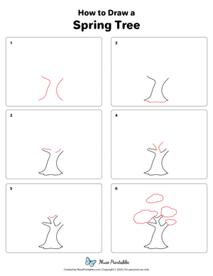 How to Draw a Spring Tree