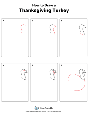 Thanksgiving Turkey Drawing Tutorial