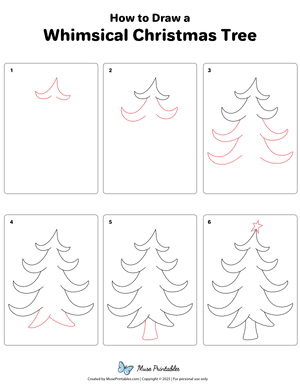 How to Draw a Whimsical Christmas Tree