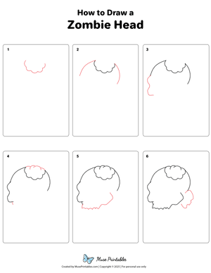 How to Draw a Zombie Head