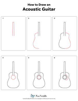 How to Draw an Acoustic Guitar