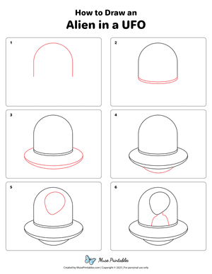 How to Draw an Alien in a UFO