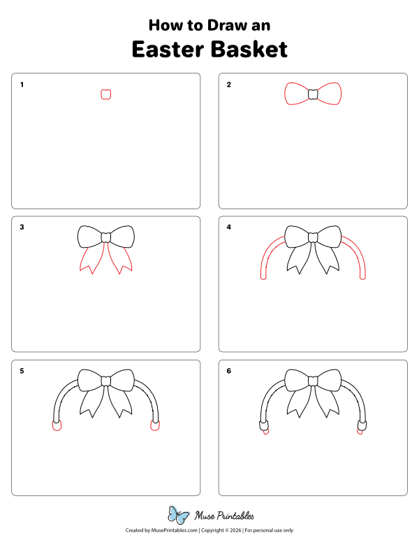 How to Draw an Easter Basket - Printable Tutorial