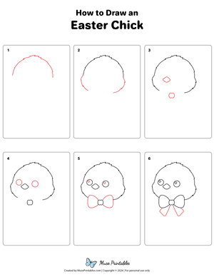 Easter Chick Drawing Tutorial