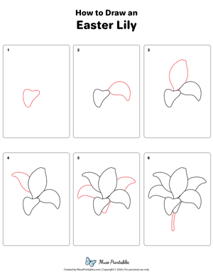 Easter Lily Drawing Tutorial
