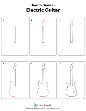 How to Draw an Electric Guitar