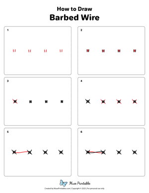 How to Draw  Barbed Wire
