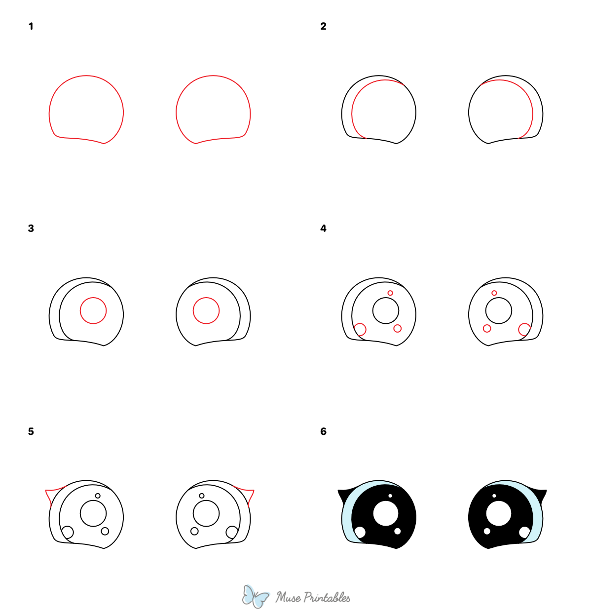 How to Draw  Cute Eyes - Printable Tutorial