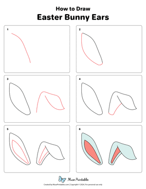 How to Draw  Easter Bunny Ears