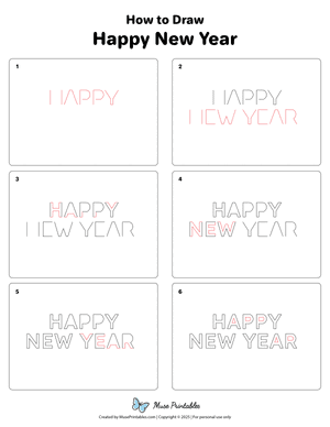 How to Draw  Happy New Year