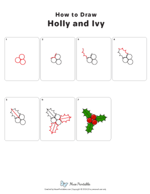 How to Draw  Holly and Ivy