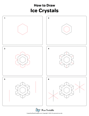 How to Draw  Ice Crystals