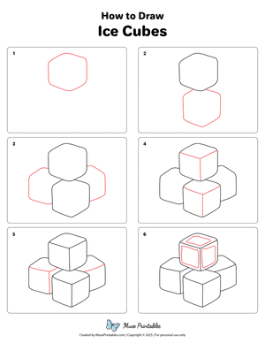 How to Draw  Ice Cubes