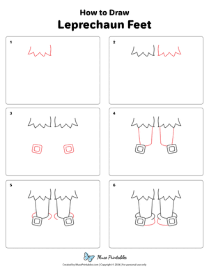 How to Draw  Leprechaun Feet