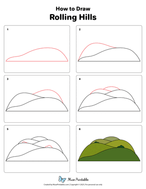 How to Draw  Rolling Hills