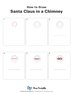 How to Draw  Santa Claus in a Chimney
