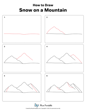 How to Draw  Snow on a Mountain