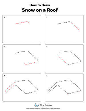 How to Draw  Snow on a Roof
