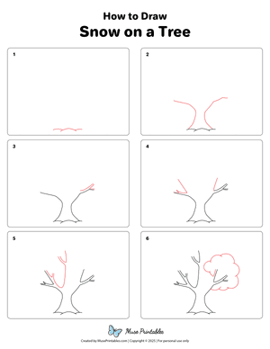 How to Draw  Snow on a Tree