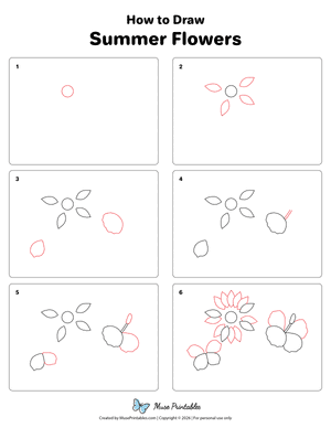 How to Draw  Summer Flowers