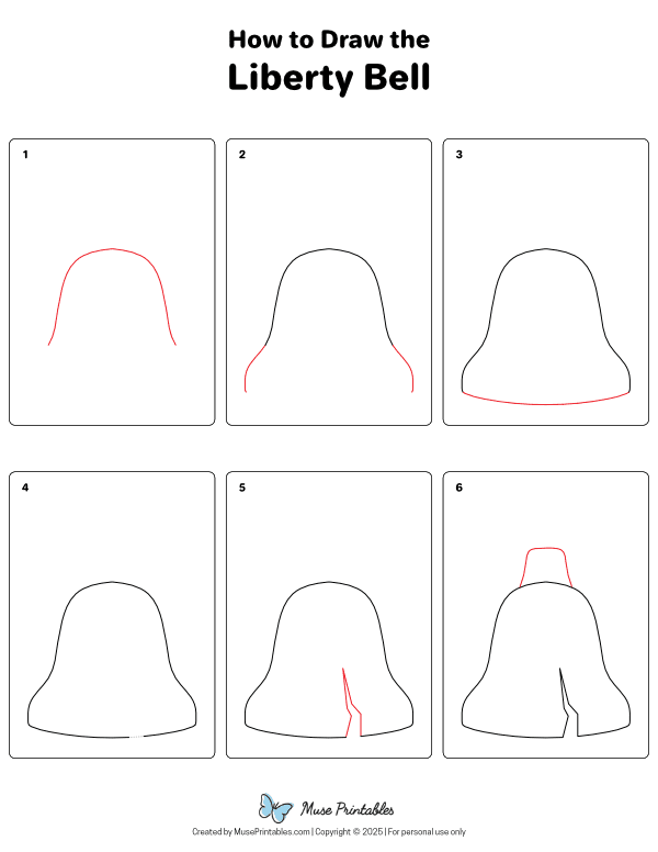 How to Draw the Liberty Bell - Printable Tutorial