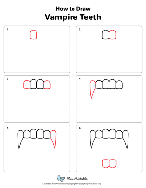 How to Draw  Vampire Teeth