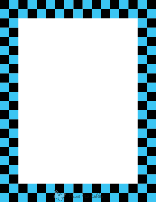 Black and Blue Checkered Border