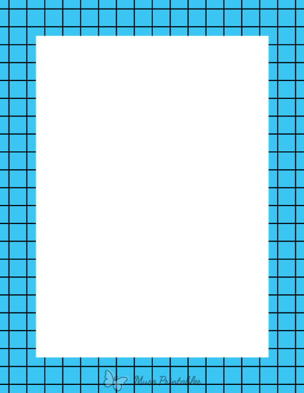 Black and Blue Graph Check Border