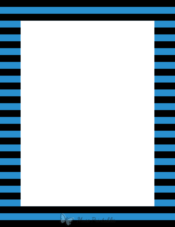Black And Blue Horizontal Striped Border