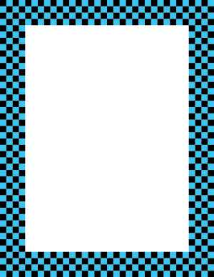 Black and Blue Mini Checkered Border