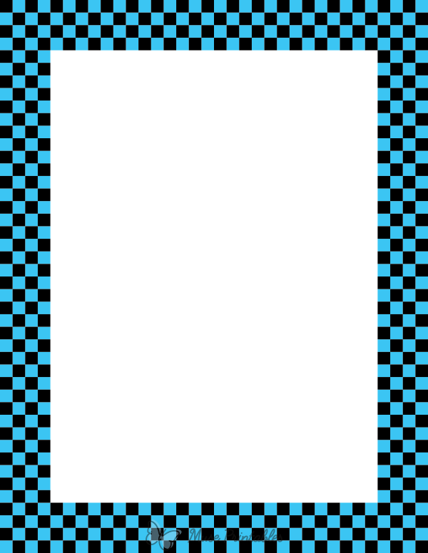 Black and Blue Mini Checkered Border