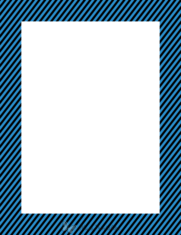 Black And Blue Mini Diagonal Striped Border