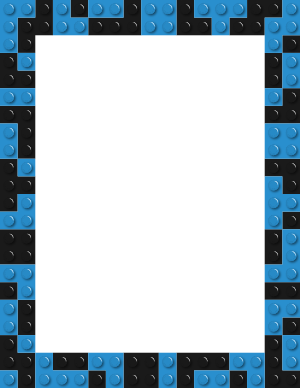 Black and Blue Toy Block Border