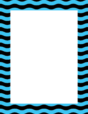 Black and Blue Wavy Stripe Border