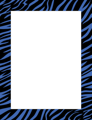 Black And Blue Zebra Print Border